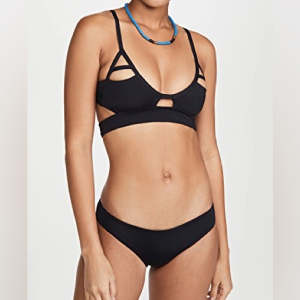 Small black tavik black triangle bikini with cut outs